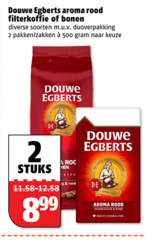 Douwe Egberts   koffiebonen, koffie folder aanbieding bij  Poiesz - details