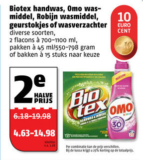 Omo   handwasmiddel, wasverzachter folder aanbieding bij  Poiesz - details