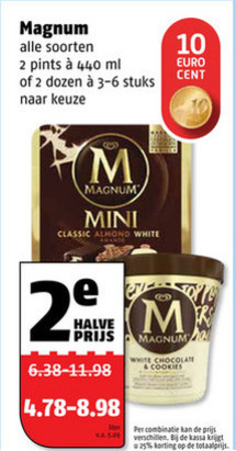 Magnum   ijsspecialiteit, ijslollies folder aanbieding bij  Poiesz - details