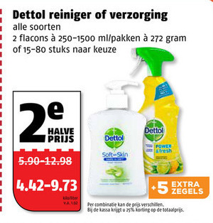 Dettol   handzeep, vochtige schoonmaakdoekjes folder aanbieding bij  Poiesz - details