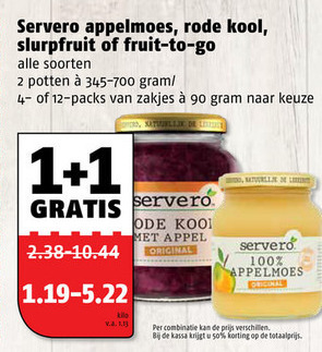 Servero   appelmoes, groenteconserven folder aanbieding bij  Poiesz - details