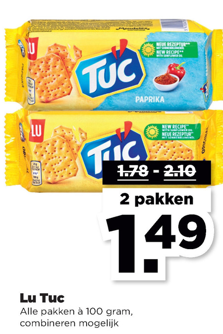 Lu Tuc   zoutje folder aanbieding bij  Plus - details