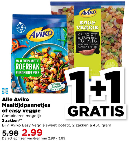 Aviko   diepvriesmaaltijd folder aanbieding bij  Plus - details