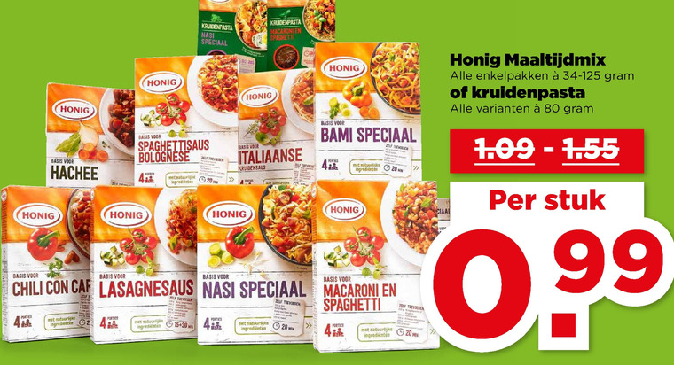 Honig   maaltijdmix folder aanbieding bij  Plus - details