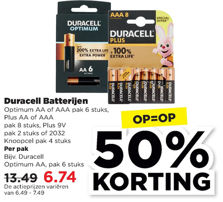 Duracell   batterij folder aanbieding bij  Plus - details