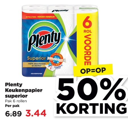 Plenty   keukenpapier folder aanbieding bij  Plus - details