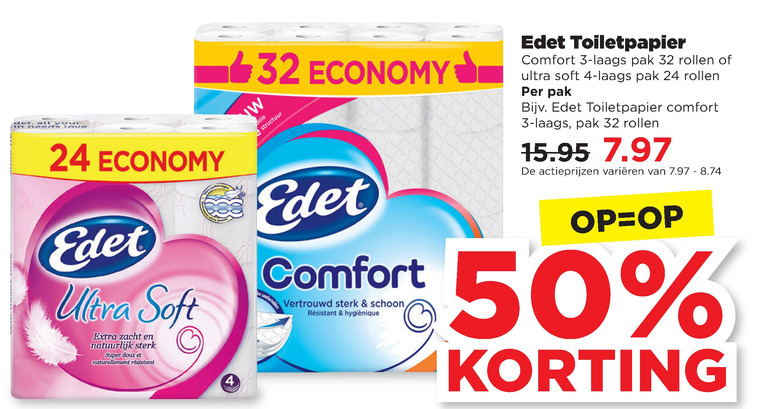 Edet   toiletpapier folder aanbieding bij  Plus - details