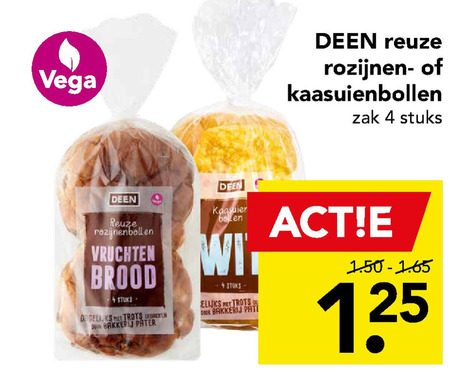 Deen Huismerk   kaasbroodjes, rozijnenboll folder aanbieding bij  Deen - details