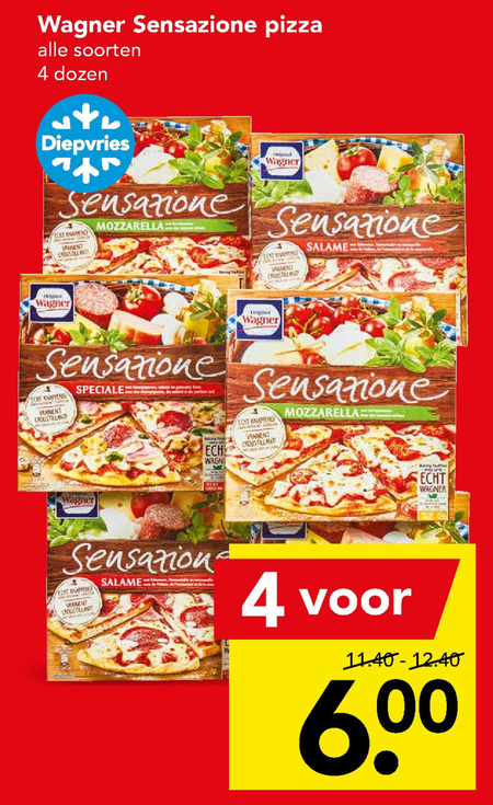 Wagner   diepvriespizza folder aanbieding bij  Deen - details