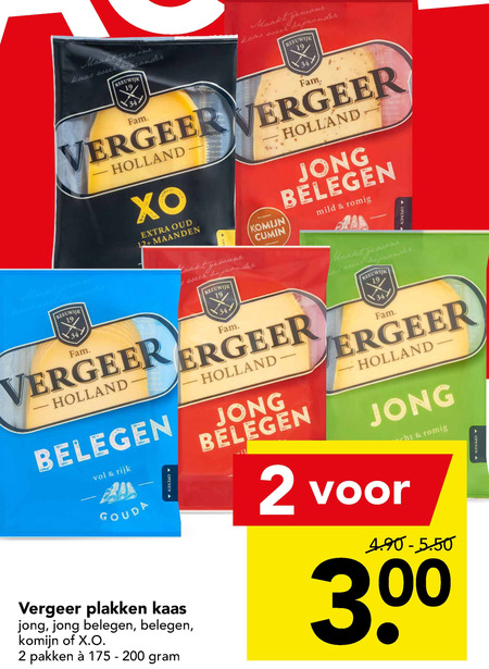 Vergeer   kaasplakken folder aanbieding bij  Deen - details