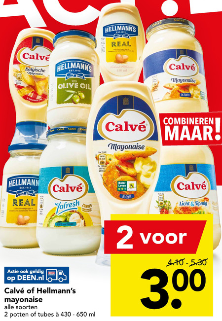 Calve   mayonaise folder aanbieding bij  Deen - details