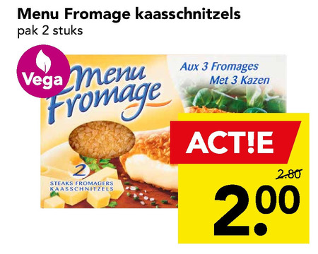 Menu Fromage   kaasschnitzel folder aanbieding bij  Deen - details