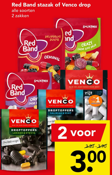 Red Band   drop, snoep folder aanbieding bij  Deen - details