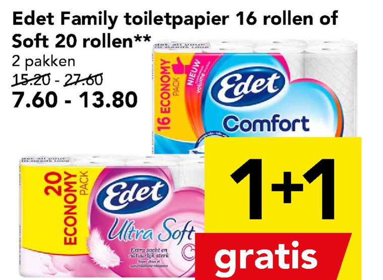 Edet   toiletpapier folder aanbieding bij  Deen - details