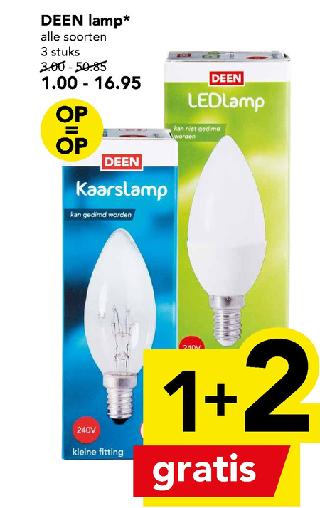 Deen Huismerk   led lamp folder aanbieding bij  Deen - details