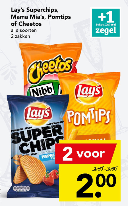 Lays   zoutje, chips folder aanbieding bij  Deen - details