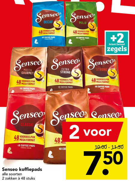 Douwe Egberts Senseo   koffiepad folder aanbieding bij  Deen - details