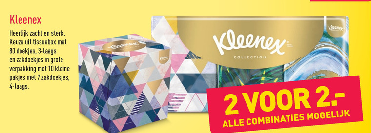 Kleenex   tissue, zakdoek folder aanbieding bij  Aldi - details