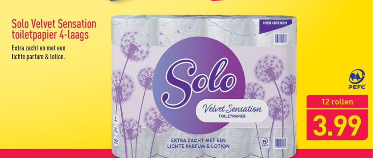 Solo   toiletpapier folder aanbieding bij  Aldi - details