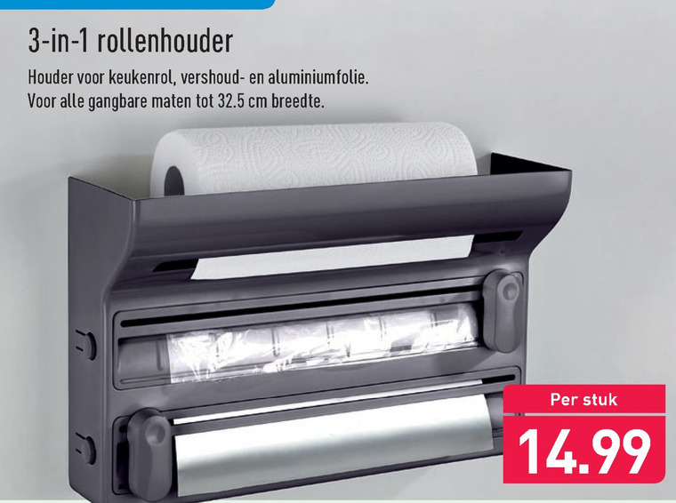 Haalbaar Specifiek Basistheorie keukenrolhouder folder aanbieding bij Aldi - details