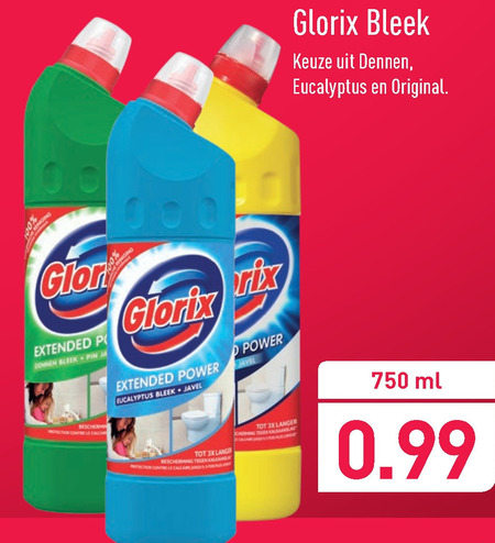 Glorix   bleekmiddel folder aanbieding bij  Aldi - details