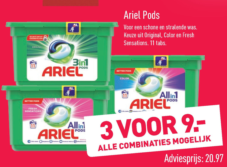 Ariel   wasmiddel folder aanbieding bij  Aldi - details