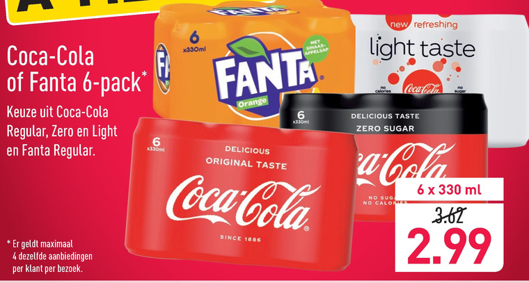 Coca-Cola   frisdrank, cola folder aanbieding bij  Aldi - details