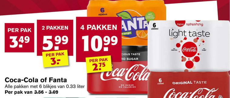 Coca-Cola   cola, frisdrank folder aanbieding bij  Hoogvliet - details