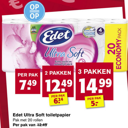 Edet   toiletpapier folder aanbieding bij  Hoogvliet - details