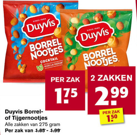 Duyvis   borrelnootjes folder aanbieding bij  Hoogvliet - details