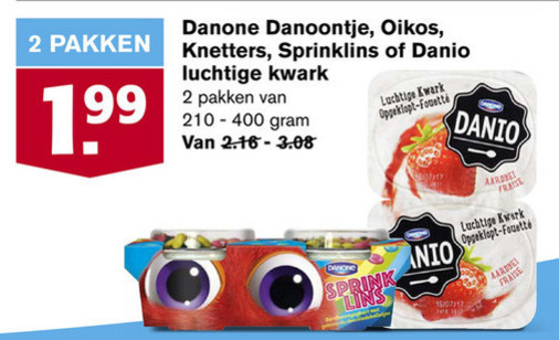 Danone   vruchtenyoghurt, kindertoetjes folder aanbieding bij  Hoogvliet - details