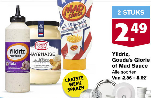 Yildriz   snacksaus, mayonaise folder aanbieding bij  Hoogvliet - details