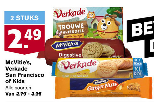 McVities   biscuits, kinderbiscuit folder aanbieding bij  Hoogvliet - details