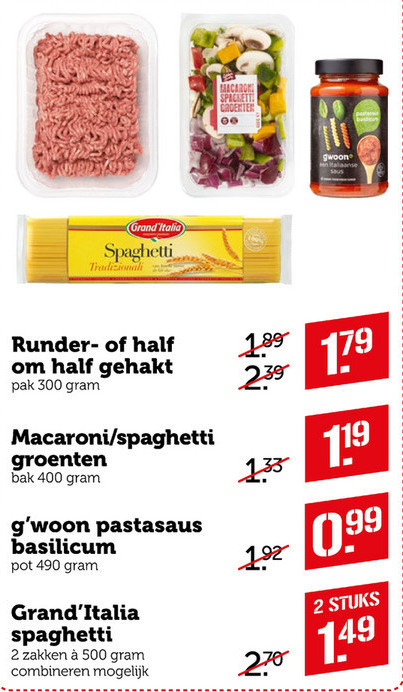 Gwoon   rundergehakt, pastasaus folder aanbieding bij  Coop - details