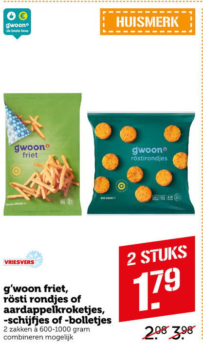 Gwoon   patat, rosti folder aanbieding bij  Coop - details