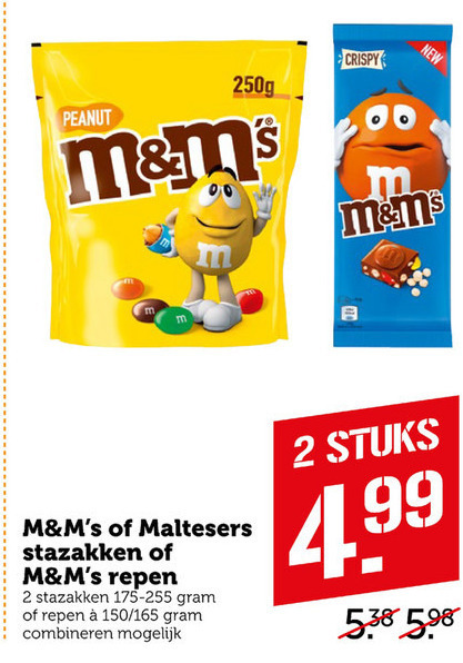 M en Ms   chocolade, chocoladepindas folder aanbieding bij  Coop - details