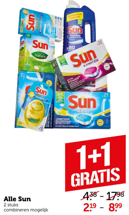 Sun   vaatwasmiddel folder aanbieding bij  Coop - details