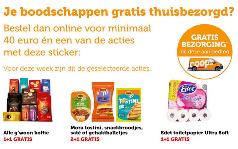 Edet   koffie, toiletpapier folder aanbieding bij  Coop - details