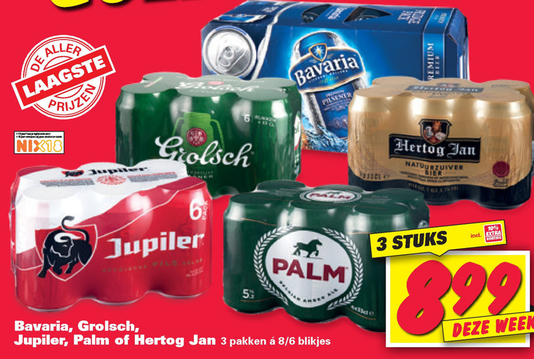 Jupiler   blikje bier folder aanbieding bij  Nettorama - details