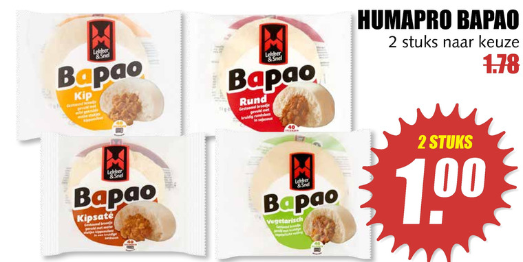 Humapro   bapao broodje folder aanbieding bij  MCD Supermarkt Basis - details