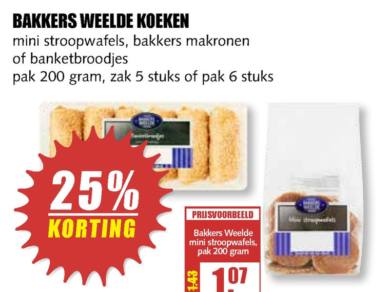 Bakkers Weelde   kokosmakronen, stroopwafels folder aanbieding bij  MCD Supermarkt Basis - details