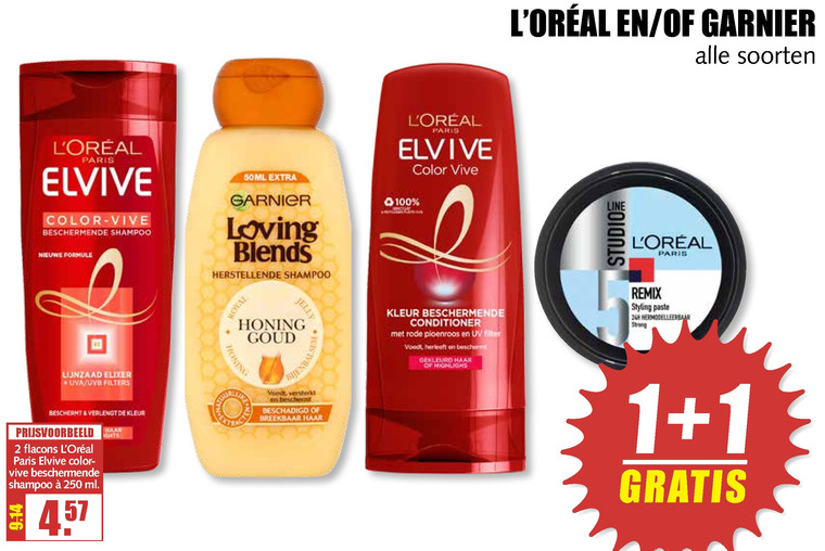 Garnier Loving Blends   hairspray, conditioner folder aanbieding bij  MCD Supermarkt Basis - details