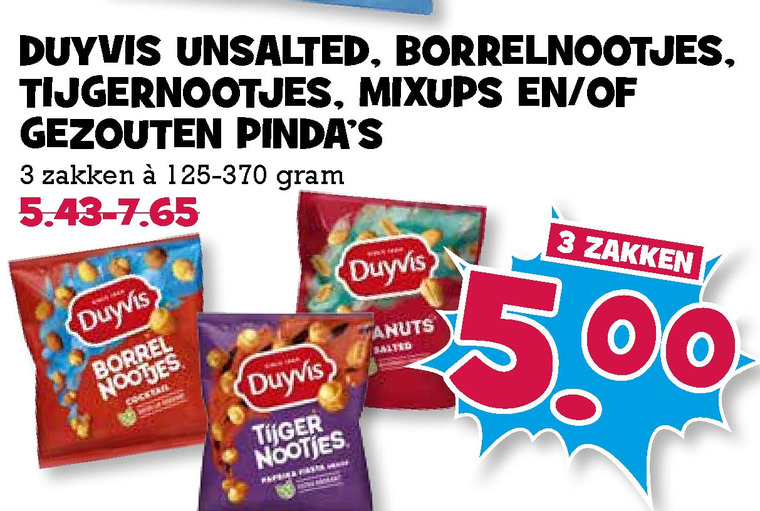 Duyvis   borrelnootjes, pindas folder aanbieding bij  Boons Markt - details