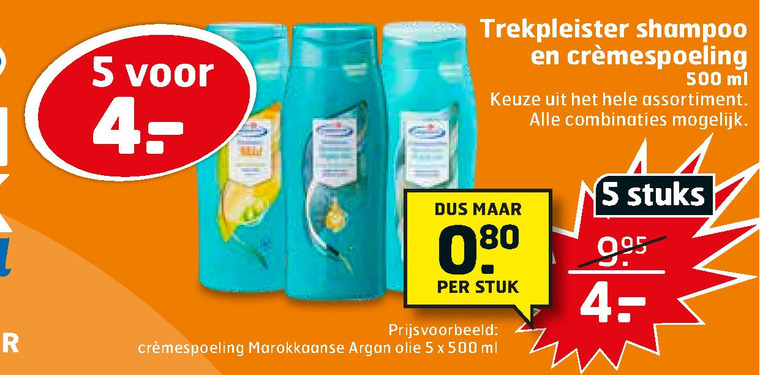 Trekpleister Huismerk   shampoo, cremespoeling folder aanbieding bij  Trekpleister - details