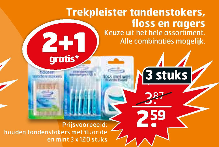 Trekpleister Huismerk   interdentale ragers, tandenstokers folder aanbieding bij  Trekpleister - details