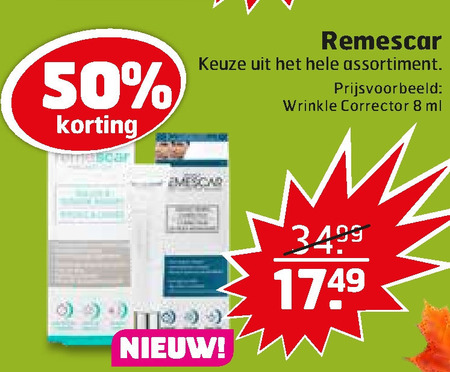 Remescar   dagcreme folder aanbieding bij  Trekpleister - details