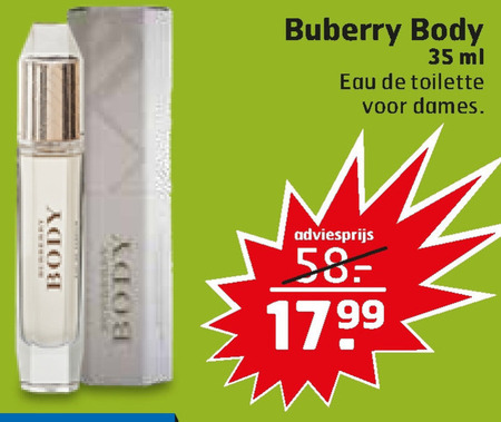 Burberry   eau de toilette folder aanbieding bij  Trekpleister - details