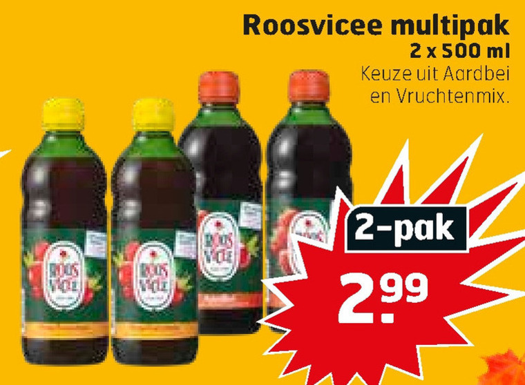 Roosvicee   fruitdrank folder aanbieding bij  Trekpleister - details