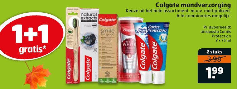 Colgate   tandenborstel, tandpasta folder aanbieding bij  Trekpleister - details