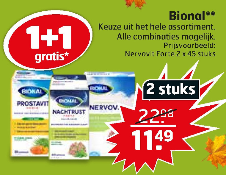 Bional   voedingssupplement folder aanbieding bij  Trekpleister - details